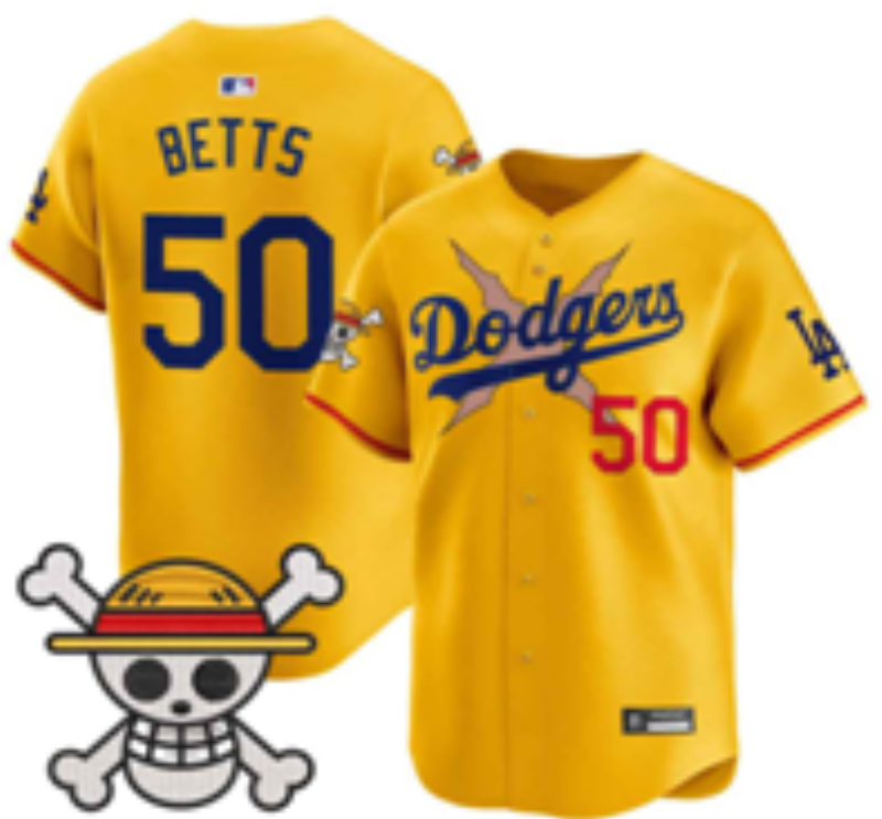 men Los Angeles Dodgers #50 Betts yellow Game 2026 Nike MLB Jersey 0716004